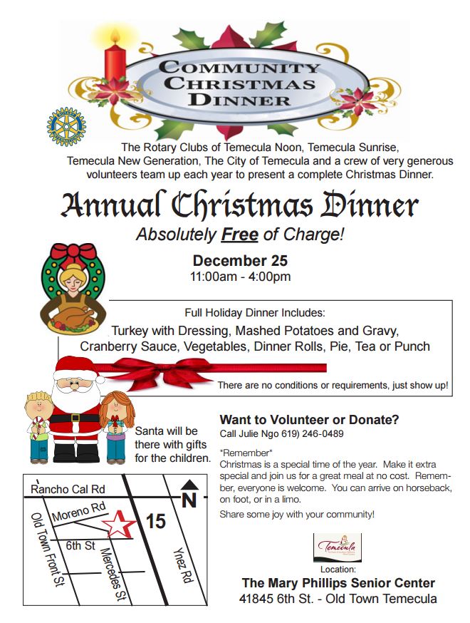 Free Christmas Dinner' Returns to Temecula Valley Local