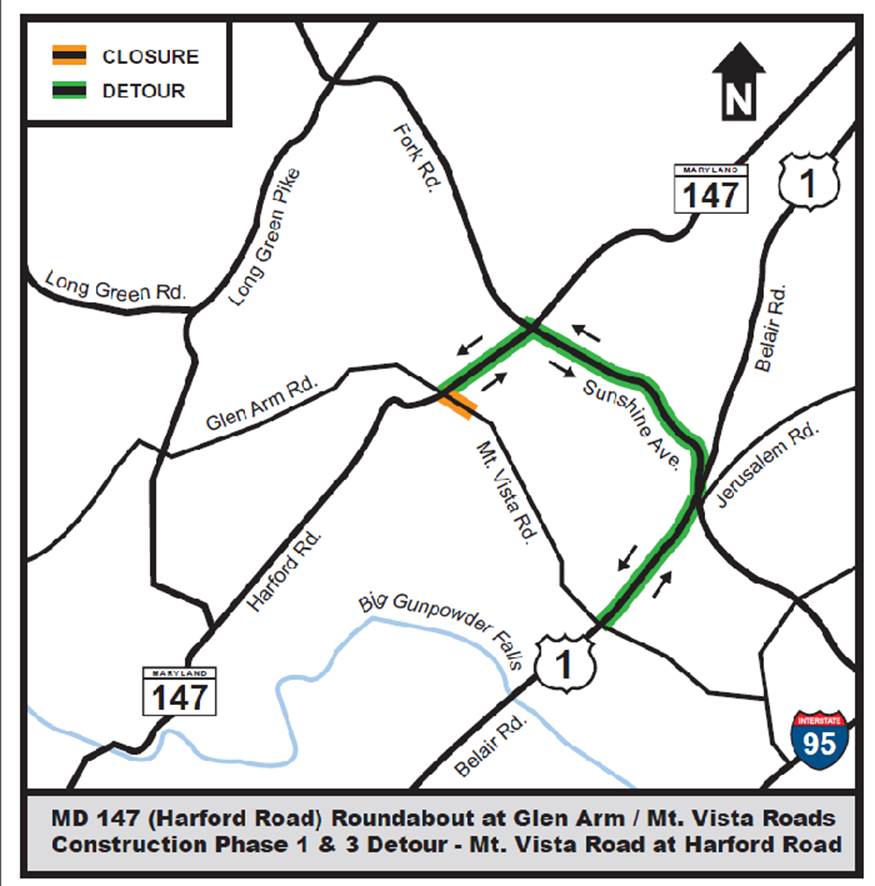 State Highway Administration Begins Roundabout Project on Harford Road