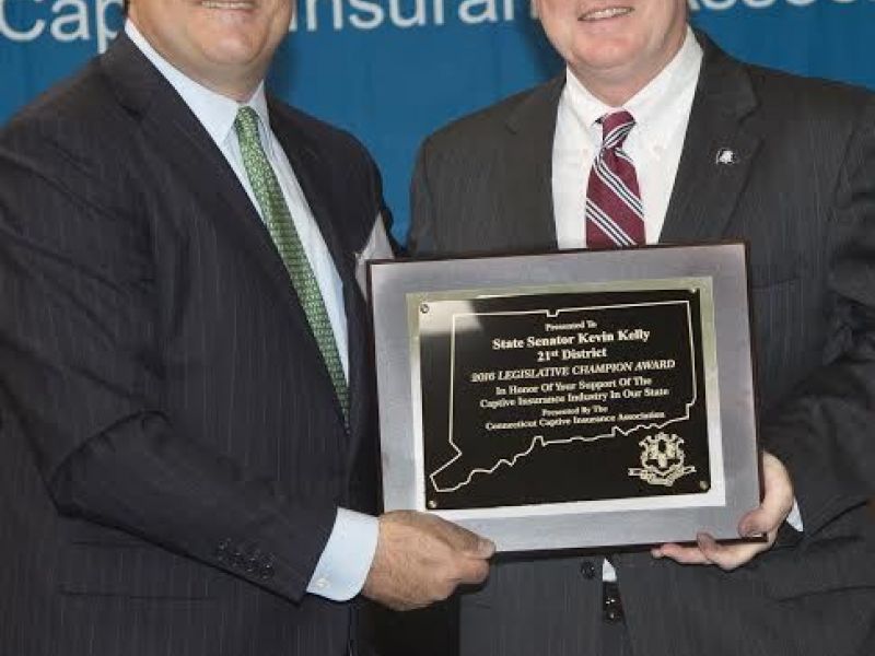 Sen. Kelly Recognized as Legislative Champion by CT Captive Insurance Assocation - Patch.com