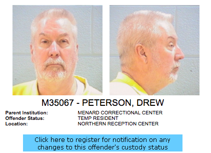 Drew Peterson now in federal custody, officials say