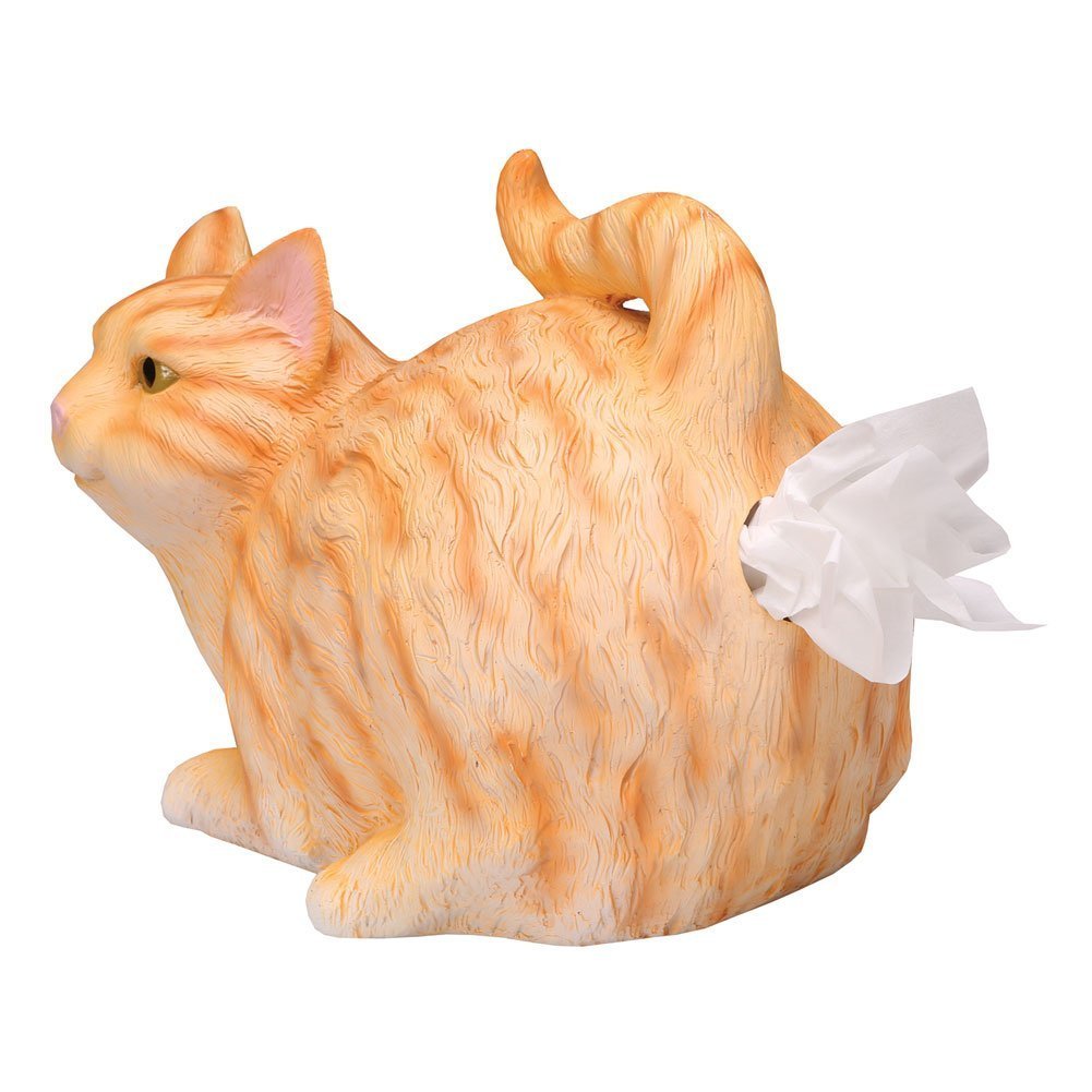 Funny Orange Tabby Cat Tissue Holder Funny Orange Tabby Cat Tissue Holder
