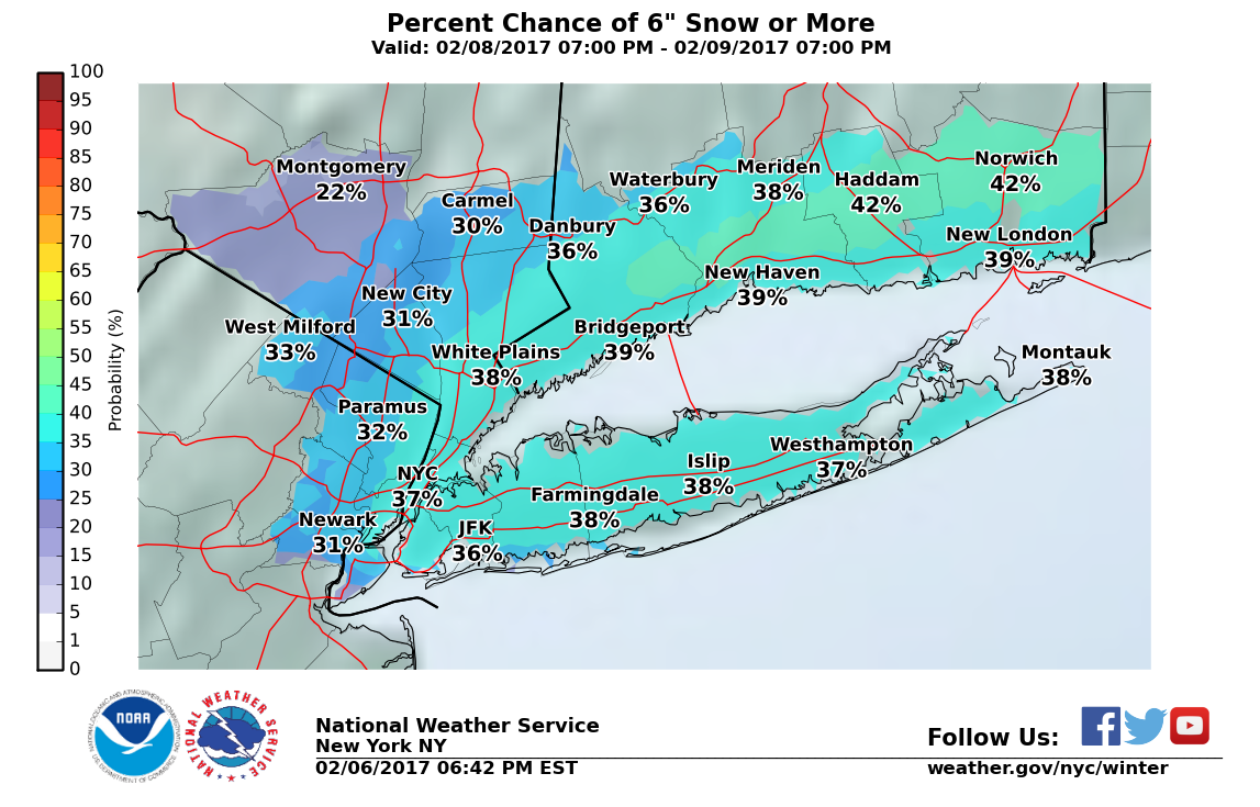 Long Island Weather Forecast: Snowfall Estimate Maps Released for 