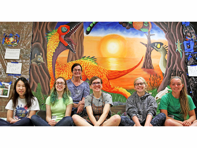 1000 Hours Go Into Novi High Mural