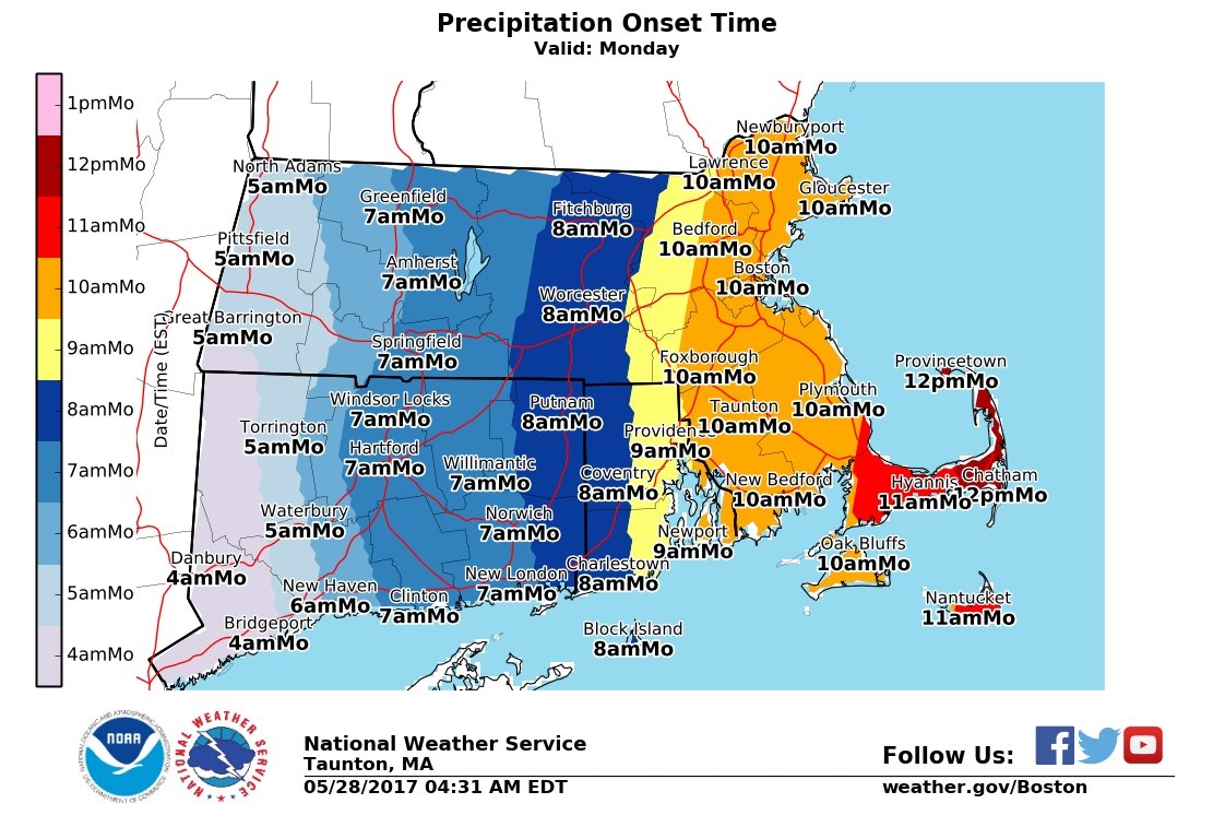 Rhode Island Weather Forecast Memorial Day Rain Timeline Coventry